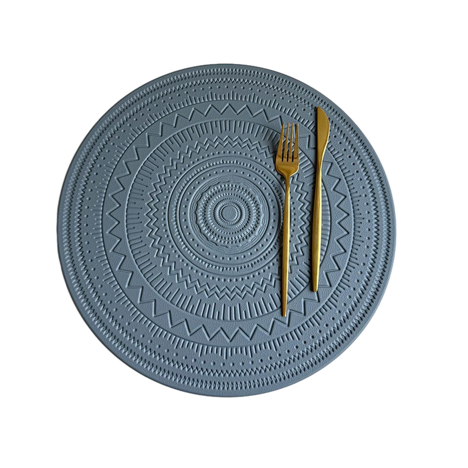 15 Inch Boho Placemats, Waterproof PVC Table Mat, Heat Resistant Wipeable Non-Slip Placemat for Kitchen Dining Decor