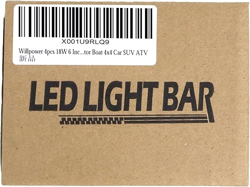 Miniatura 8 de Willpower 4pcs 10pcs 18W 6 Inch LED Work Light Spot Beam Single Row LED Light Bar 12V 24V Super Slim Offroad Driving Lights Fog Lamps for Truck