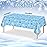 6 Pieces Christmas Snowflake Party Tablecloth Decorations,Plastic Ice Blue and White Winter Wonderland Table Cover for Winter Christmas Birthday Holiday Party Decorations and Supplies,54x108 inch