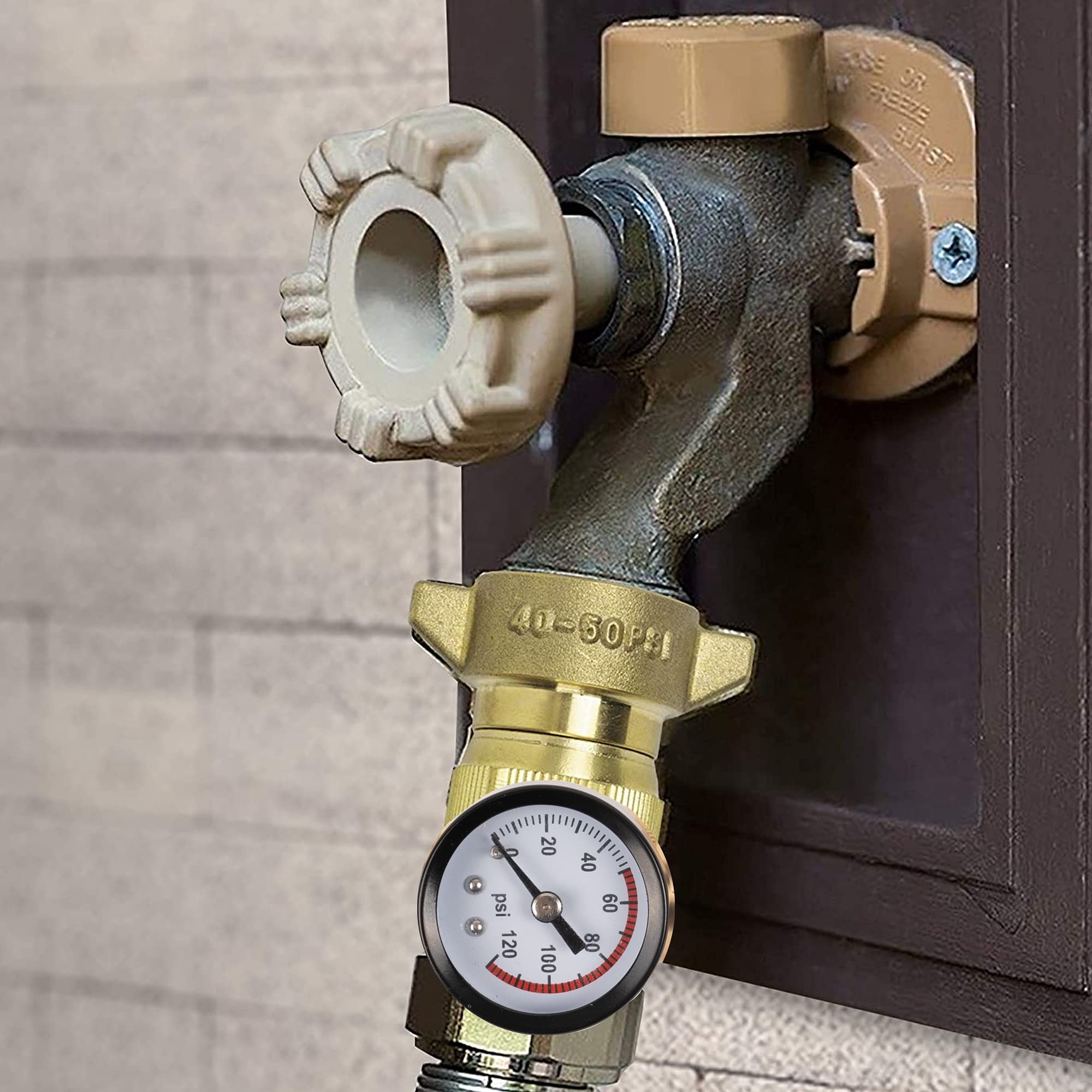 Buy Signstek Water Pressure Regulator Brass Lead-free With Gauge For RV - View #2