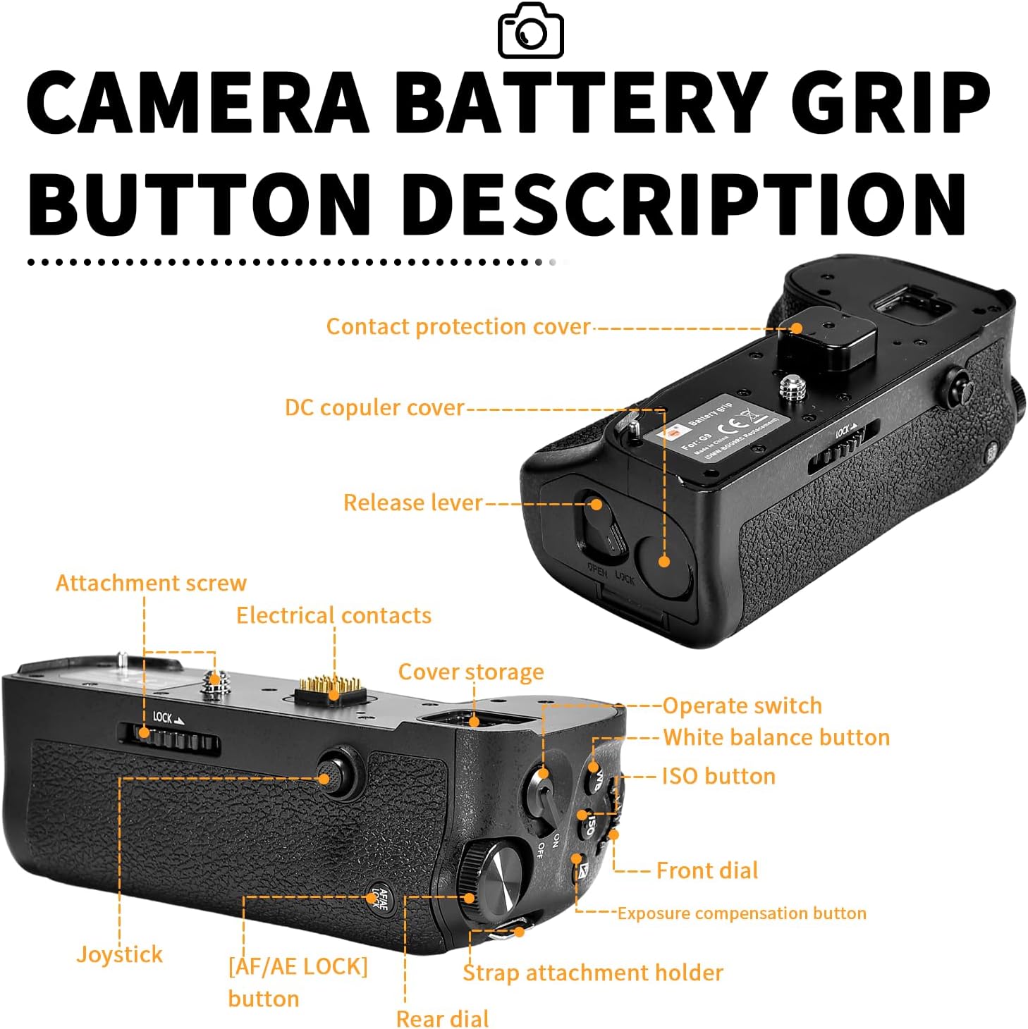 DSTE DMW-BGG9 Battery Grip Compatible with Panasonic Lumix G9 Digital Camera as DMW-BLF19