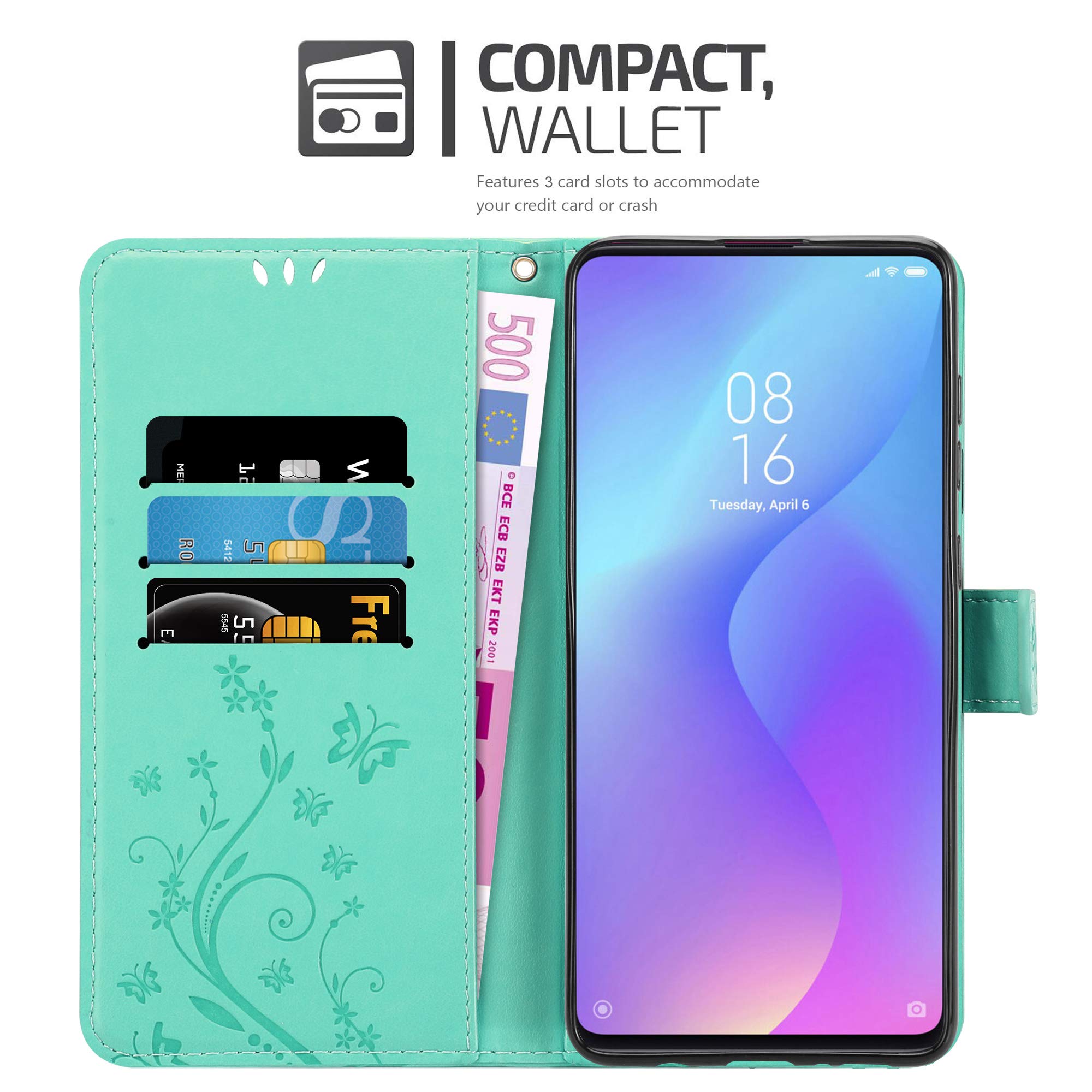 CADORABO Custodia Con Chiusura Magnetica, Funzione Stand E Tasca Per Le Carte Custodia Per Cellulare Per Redmi Note 8 Rosso Mela 86248748