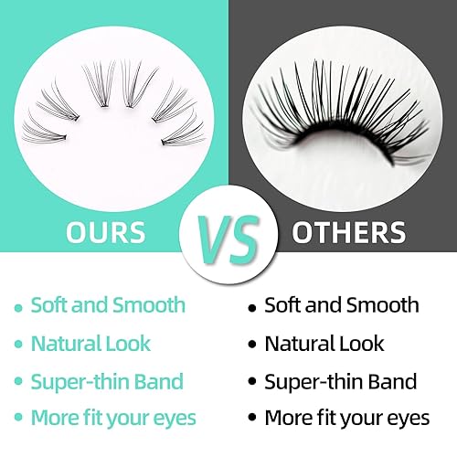 Vista 69 de BODERMINCER 60 pestañas postizas negras hechas a mano, 10D, largas, naturales, pestañas individuales, extensión de pestañas postizas, maquillaje