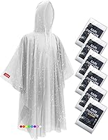 Hitituto Extra Long Adult Rain Ponchos with Hood - Durable Emergency Ponchos, 6/12/24 Family Pack for Survival Kits & Outdoor Use