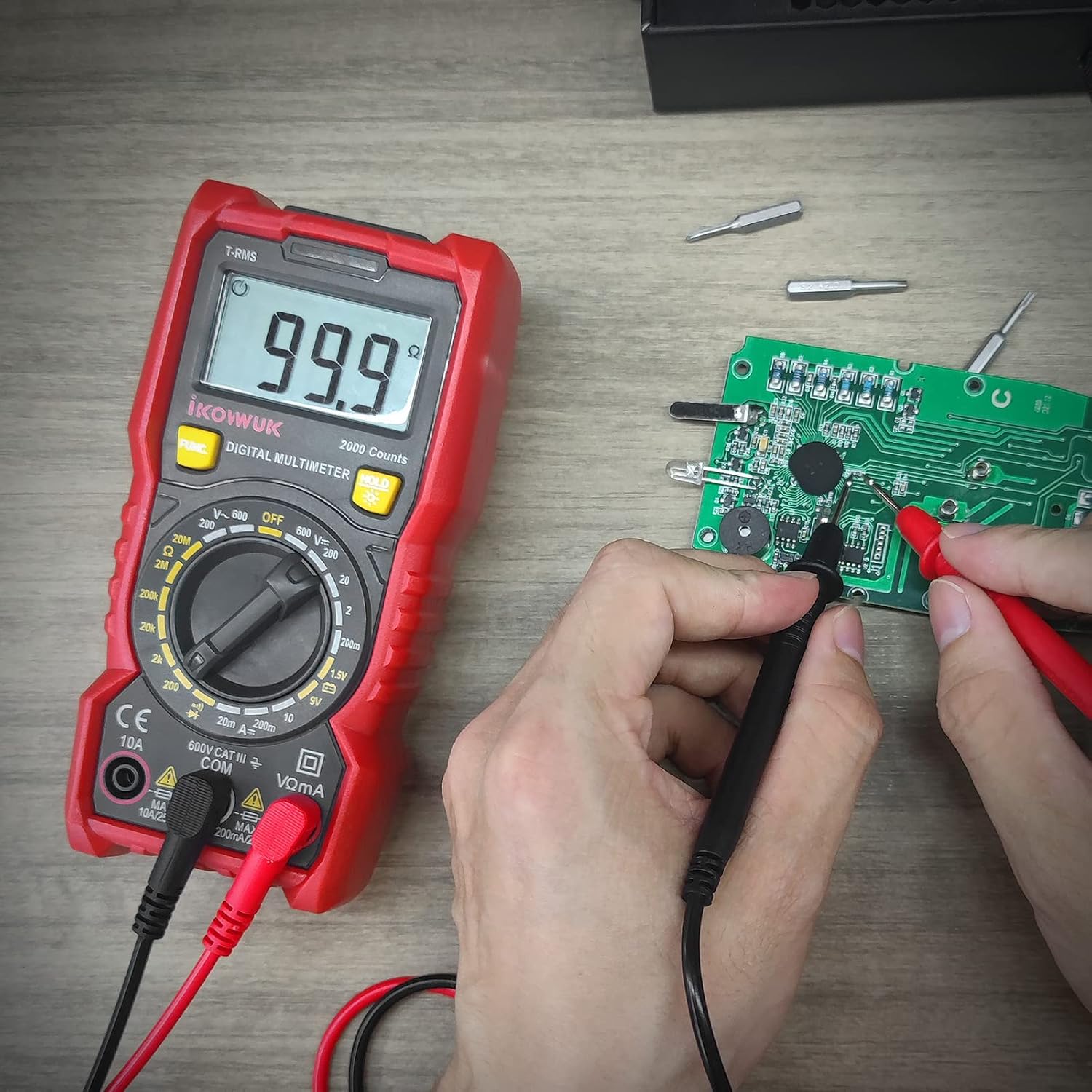 IKOVWUK Multimeter, True RMS Digital Multimeter Voltmeter, DC AC Voltage Ohm Amp Tester for Measuring Voltage Current Resistance Diode Continuity and Automotive Battery: Tools & Home Improvement