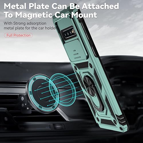 Miniatura 3 de Funda para Samsung Galaxy S10 con cubierta para lente de cámara, protector de pantalla HD, doble capa de grado militar a prueba de caídas, soporte