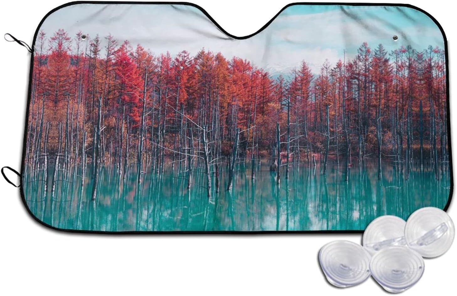 風景 サンシェード 車 フロント フロントサンシェード カーサンシェード フロントガラス用 遮光 断熱 紫外線カット 車用サンシェード 日よけ 日焼け対策 Uvカット 自動車 軽自動車 乗用車 Cafe Du Jardin Com