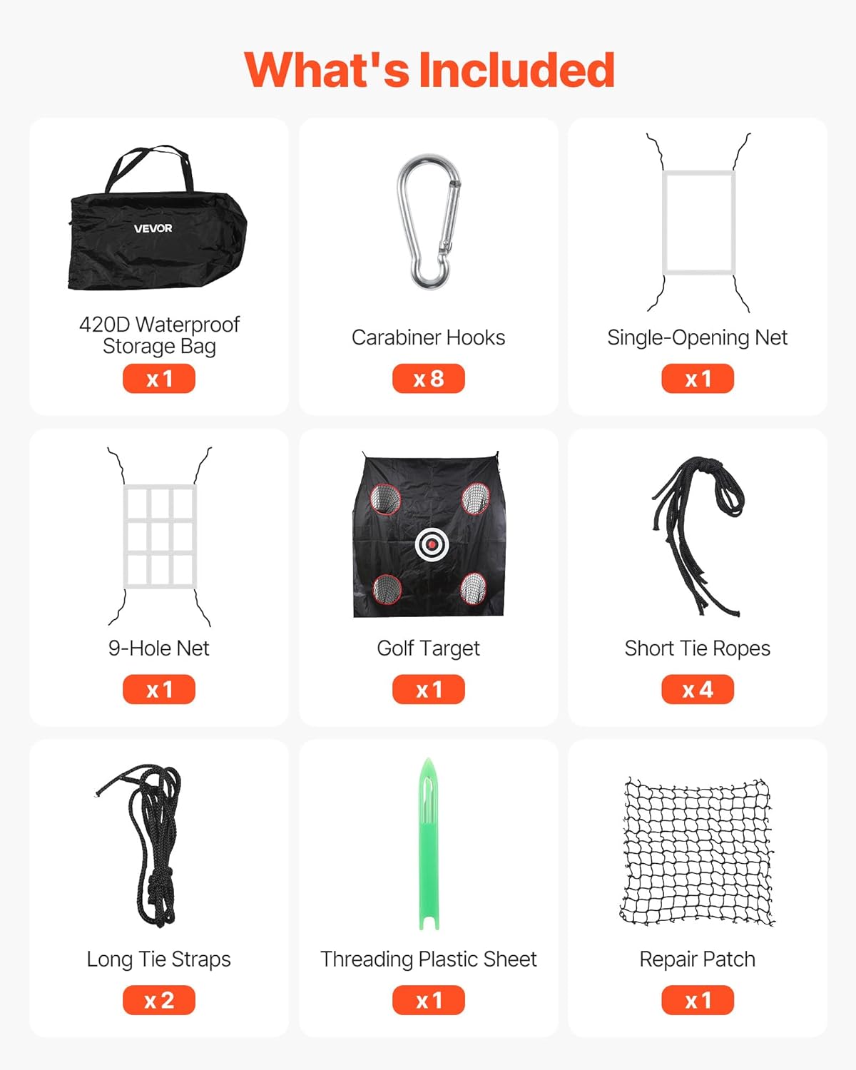 VEVOR Baseball Batting Cage,Professional Softball Baseball Batting Hitting Training Net,Heavy Duty Enclosed PE Practice Portable Pitching Cage Net with Door&Carry Bag,for Backyard,Field,Indoor&Outdoor