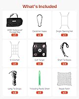 Vista 7 de VEVOR Jaula de bateo de béisbol, red profesional de entrenamiento de bateo de béisbol de sóftbol, resistente, resistente, cerrada, de polietileno