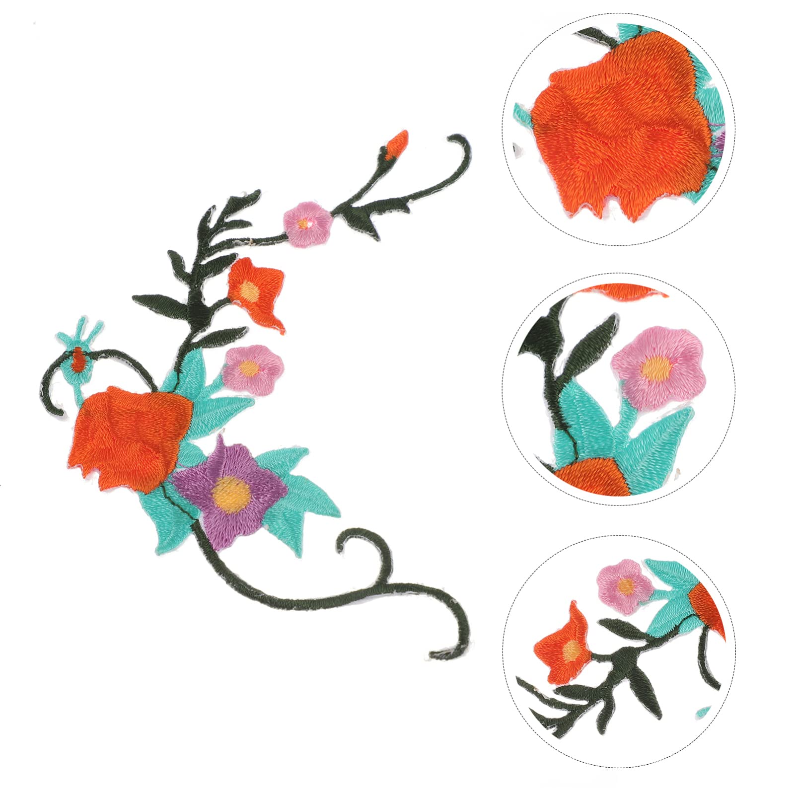 50 stuks bloemenpatches, gebreide bloemen, geborduurde applicaties om op te naaien, voor doe-het-zelf telefoonhoesaccessoires, om op te hangen als