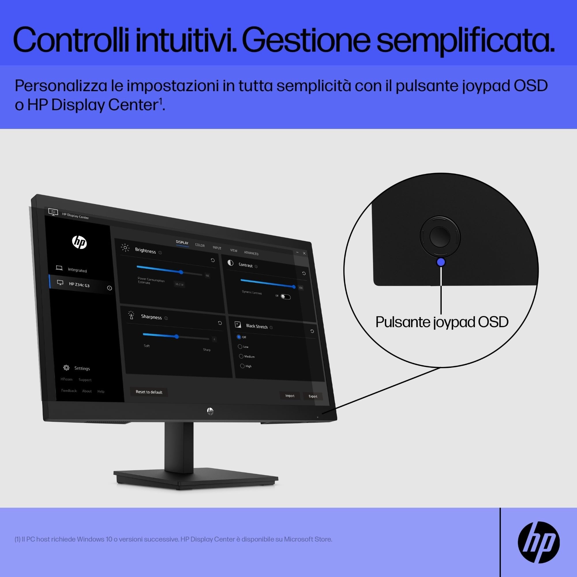HP V22v G5 Monitor da 22", FHD, 16:9, Antiriflesso, Pannello VA da 75Hz, Tempo di Risposta 5 ms, Reclinabile, VESA 10x10 cm, AMD FreeSync, 200 Nits, Modalità Low Blue Light, VGA, HDMI 1.4, Nero