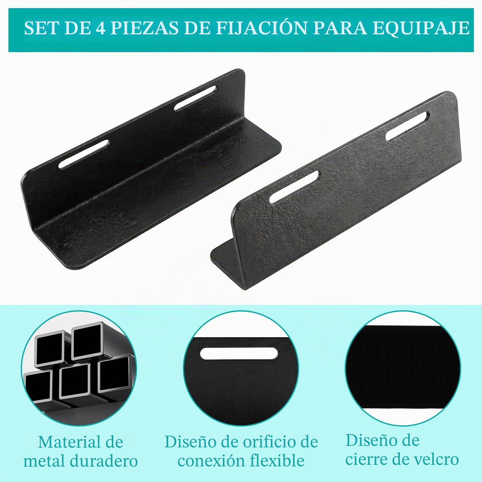 4 PCS Separador de maletero,Organizador de maletero con para fijación de equipaje,Organizador de Maletero Coche y SUV,Adecuado para Sedan,Station Wagon,SUV