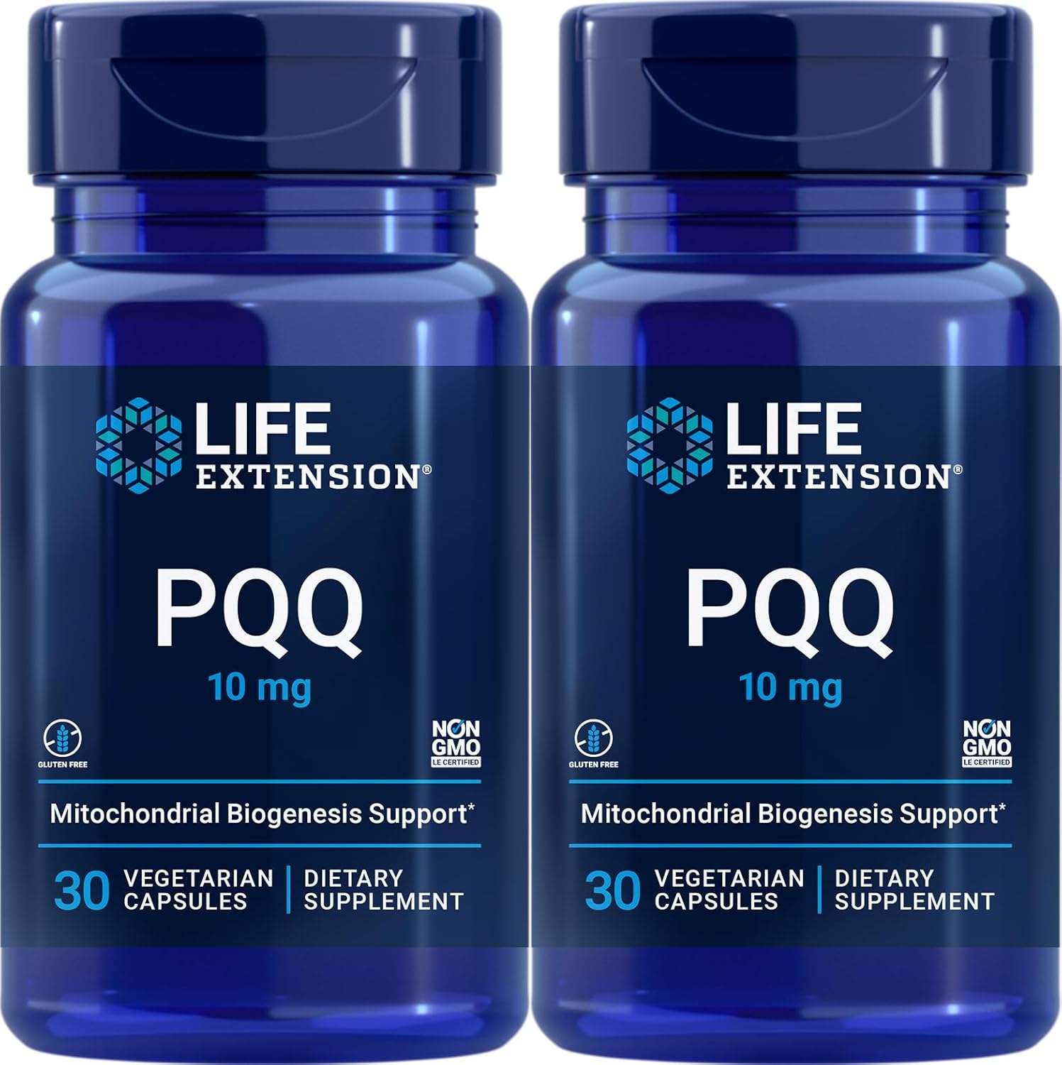 Life Extension PQQ (Pyrroloquinoline Quinone) 10 mg, 30 Vegetarian Capsules (Pack of 2)