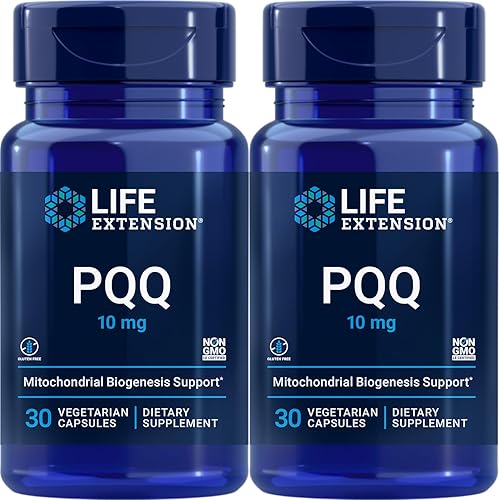 Life Extension PQQ (pirroloquinolina quinona) 10 mg, 30 cápsulas vegetarianas (paquete de 2)