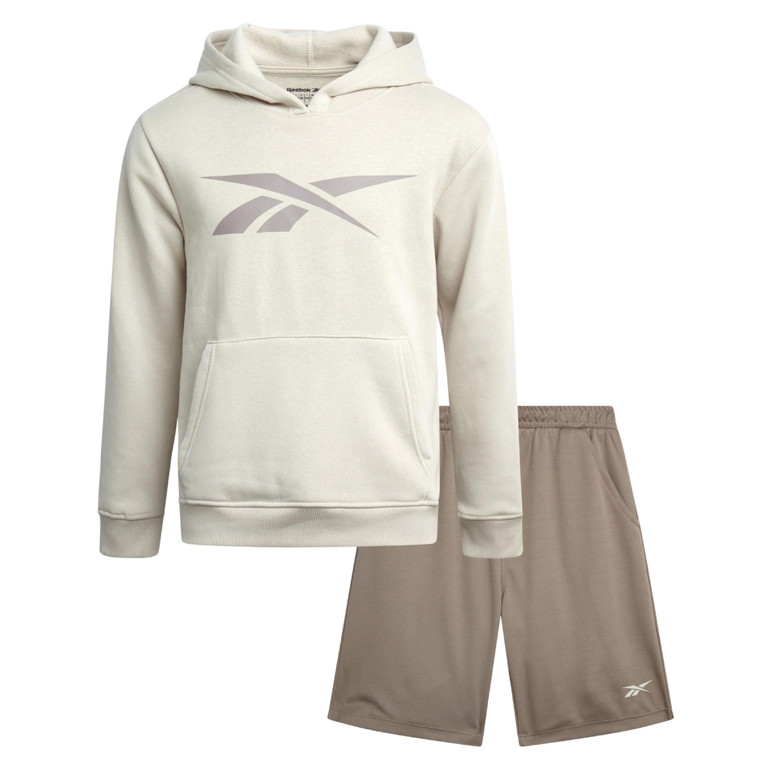 Reebok Boys 3-Piece Stretch Hoodie, Shirt &amp; Gym Shorts Activewear Set