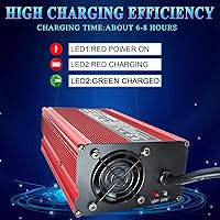 Vista 5 de Cargador de batería de carrito de golf de 36 voltios y 18 amperios para carritos de golf EZGO TXT, enchufe estilo D, con carga de goteo, cargador