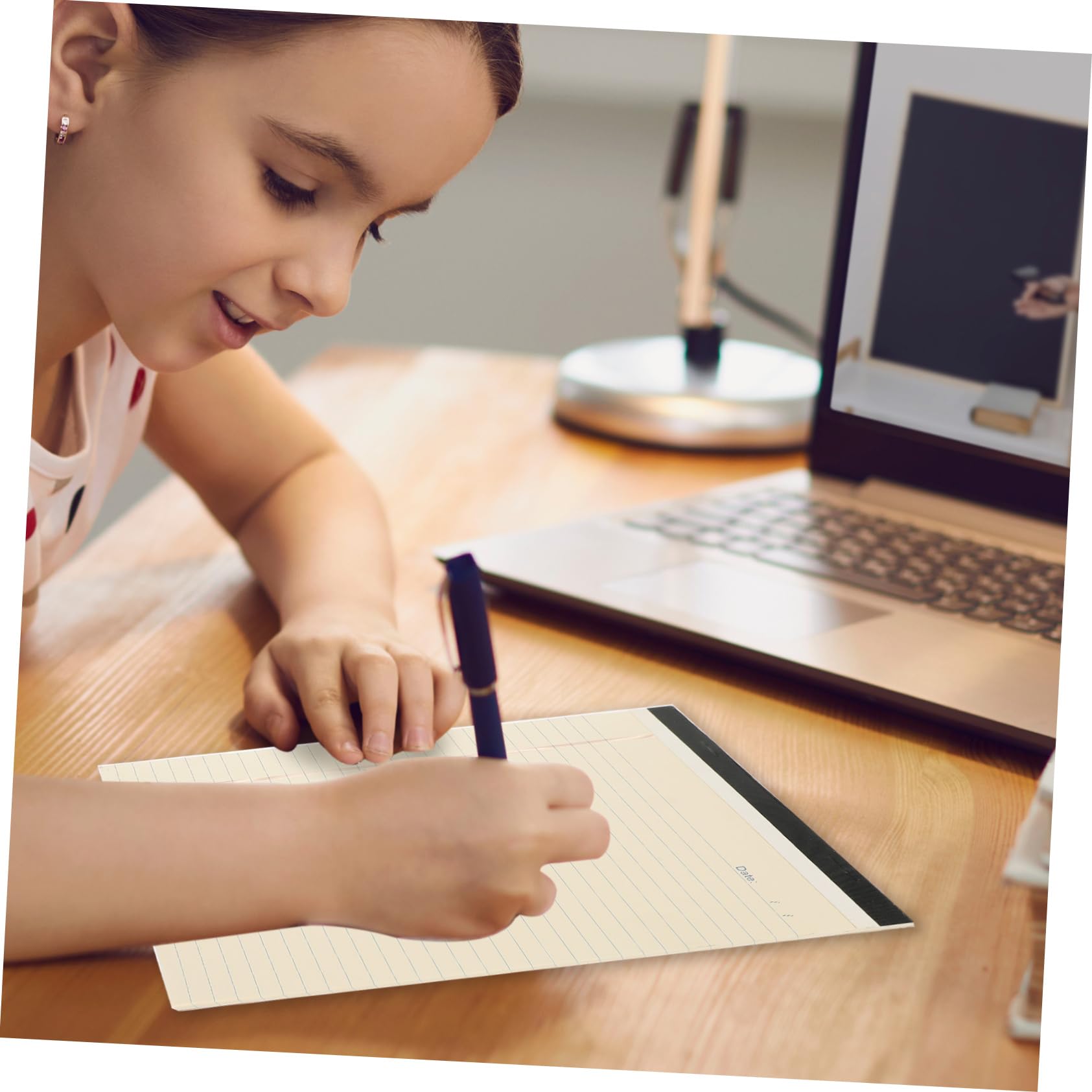 Blocco Note Portatile 4 Pezzi A4 Carta Beige senza Data Design Facile da Conservare per Appunti e Pianificazione Ufficio o Scuola