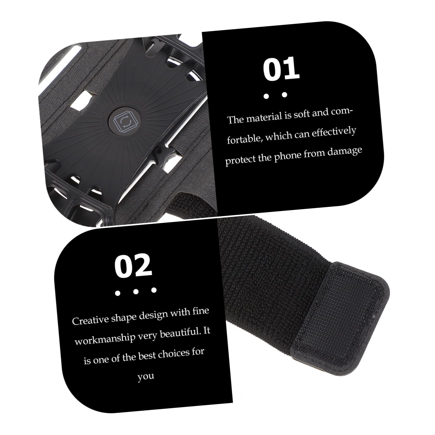 Gadpiparty 5pièces Brassard De Téléphone Rotatif Élastique pour Sport Et Activités Extérieures pour Poignet Et Bras Compatible avec Smartphones