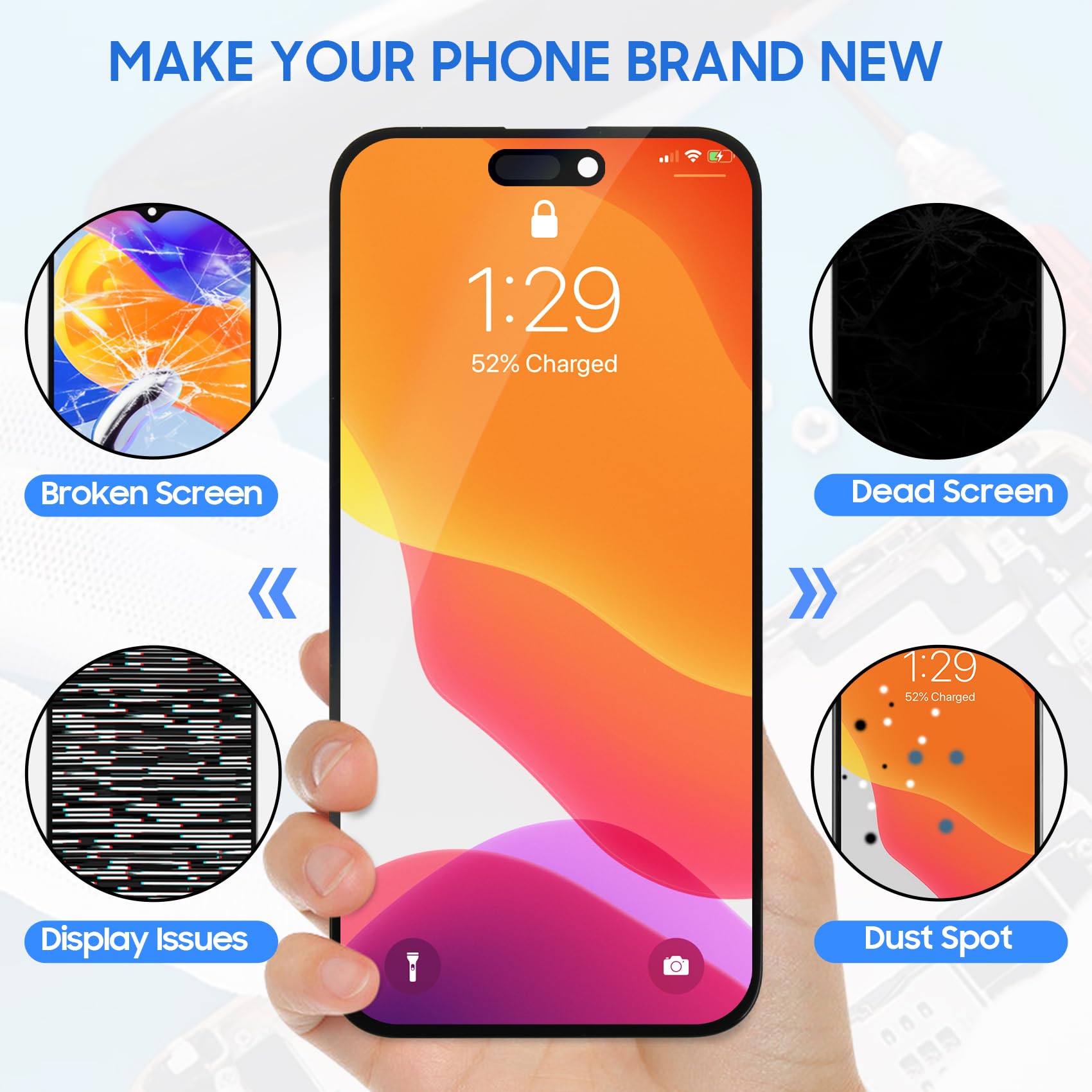 Amazon.com: TFT Screen for iPhone 14 Pro MAX Screen Replacement