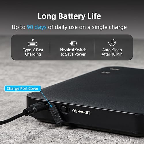 Miniatura 6 de Báscula de café con temporizador, báscula digital recargable, relación y pantalla de caudal, grado barista para vertido, expreso, prensa francesa,