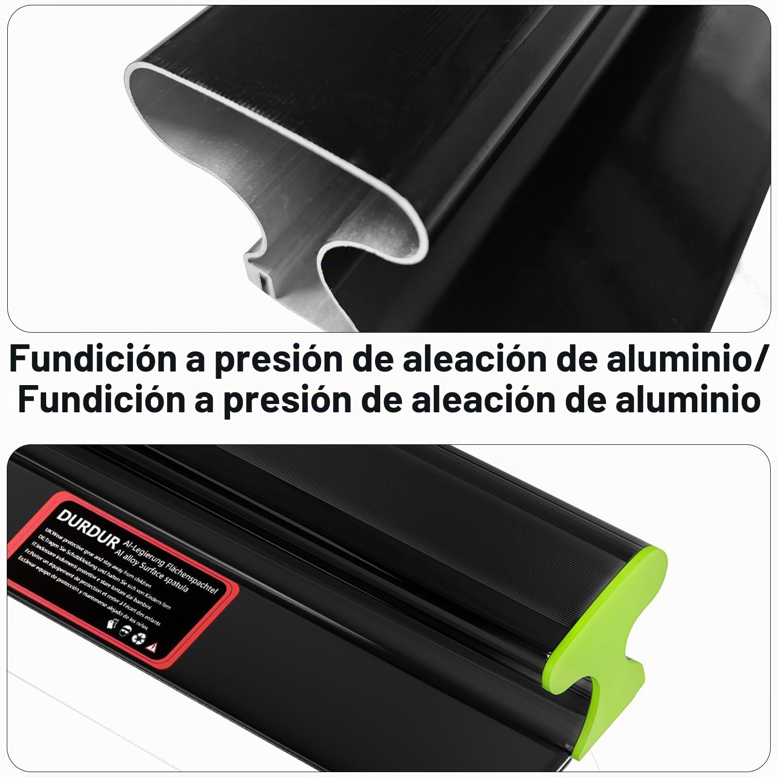 DURDUR Espátula de superficie (100 cm+40 cm), aleación de aluminio con mango en Z, herramienta de espátula de hoja de acero inoxidable para paneles de yeso, papel pintado y más área de trabajo grande,