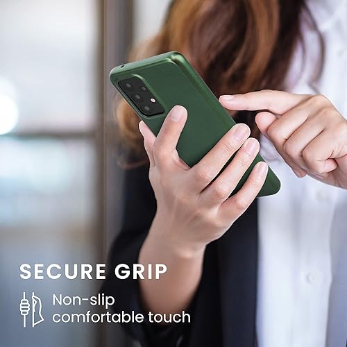 Miniatura 4 de kwmobile Funda compatible con Samsung Galaxy A33 5G - Funda suave y flexible TPU Funda de teléfono Premium Color metálico - Verde bosque metálico