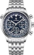 Poedagar Men Fashion Big Dial Military Quartz Watch Waterproof Luminous Date Chronograph Man's Luxury Quartz Watches Sport Stainless Steel Wristwatches