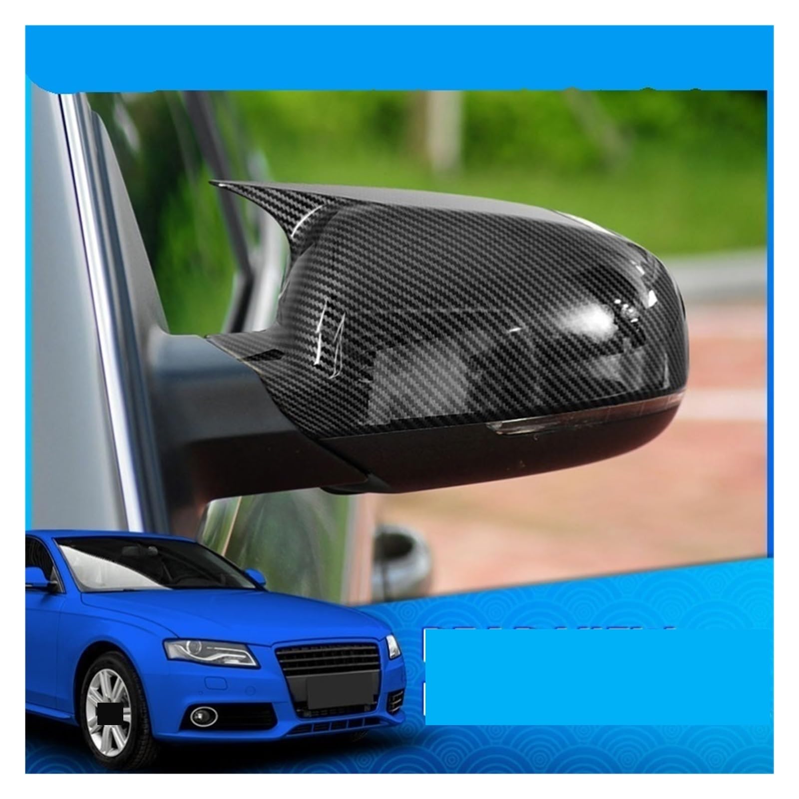 Specchietto retrovisore dell'automobile A3 8P A4 A5 B8.5 S5 RS3 RS4 RS5 2 Prezzi Coperchio di ricambio in fibra carbonio per specchietto retrovisore(Bright black)
