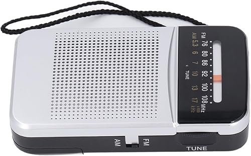 Miniatura 9 de Radio de bolsillo portátil AM FM Receptor de onda corta, 2 radios de transistor a pilas AA, con recepción de largo alcance para uso en interiores,
