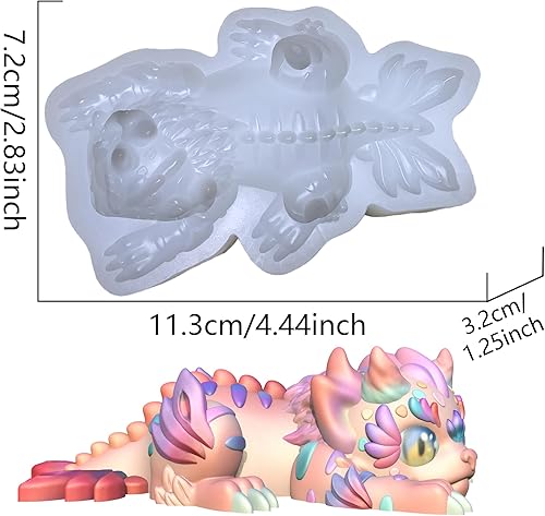 Miniatura 2 de Monster Series-IX Dragon CAT - Molde de silicona de resina epoxi 3D, manualidades, arcilla polimérica, yeso