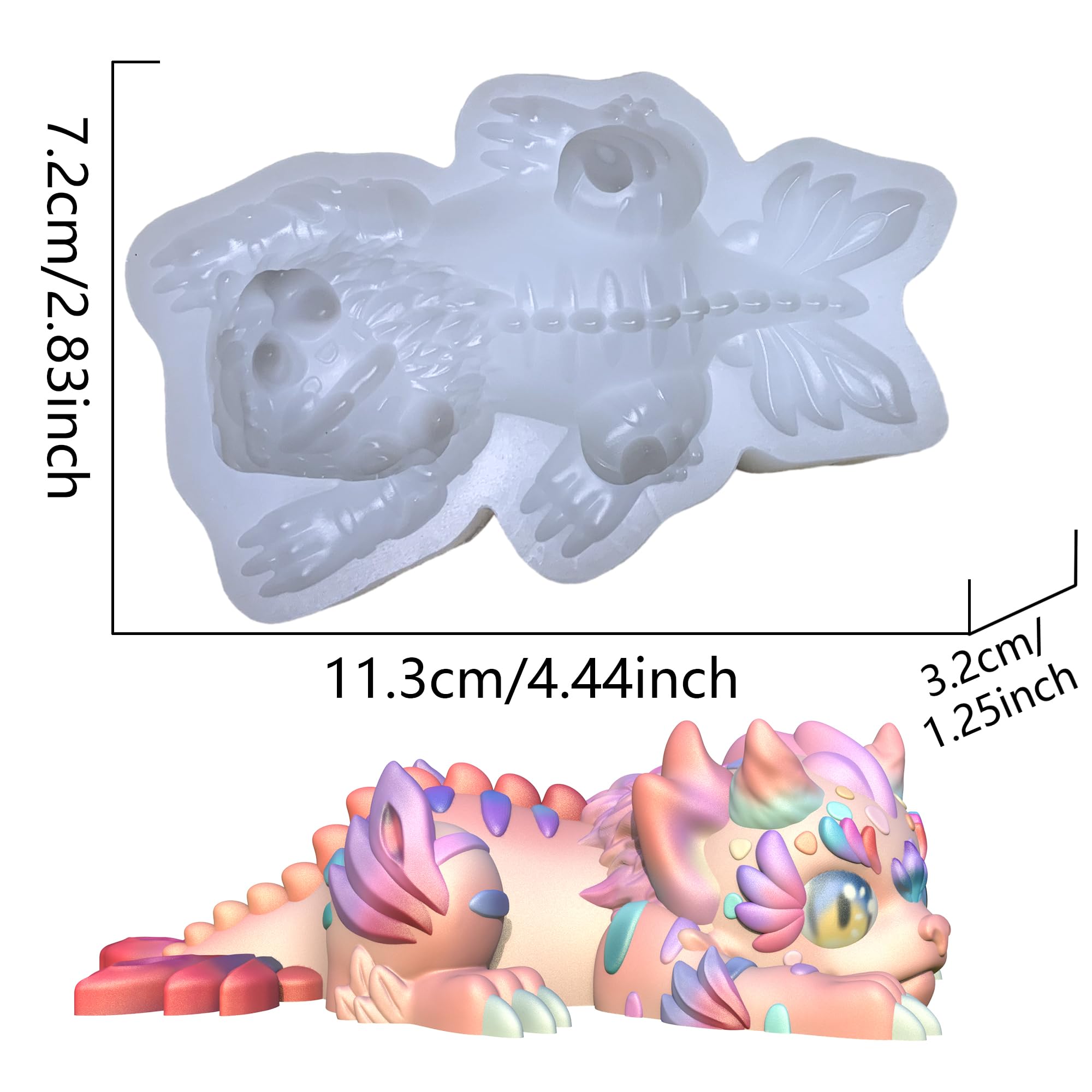 KAKIWYHHH Monster Series-? Dragon CAT 3D Epoxy Resin Silicone Mold, Craft, Polymer Clay, Plaster