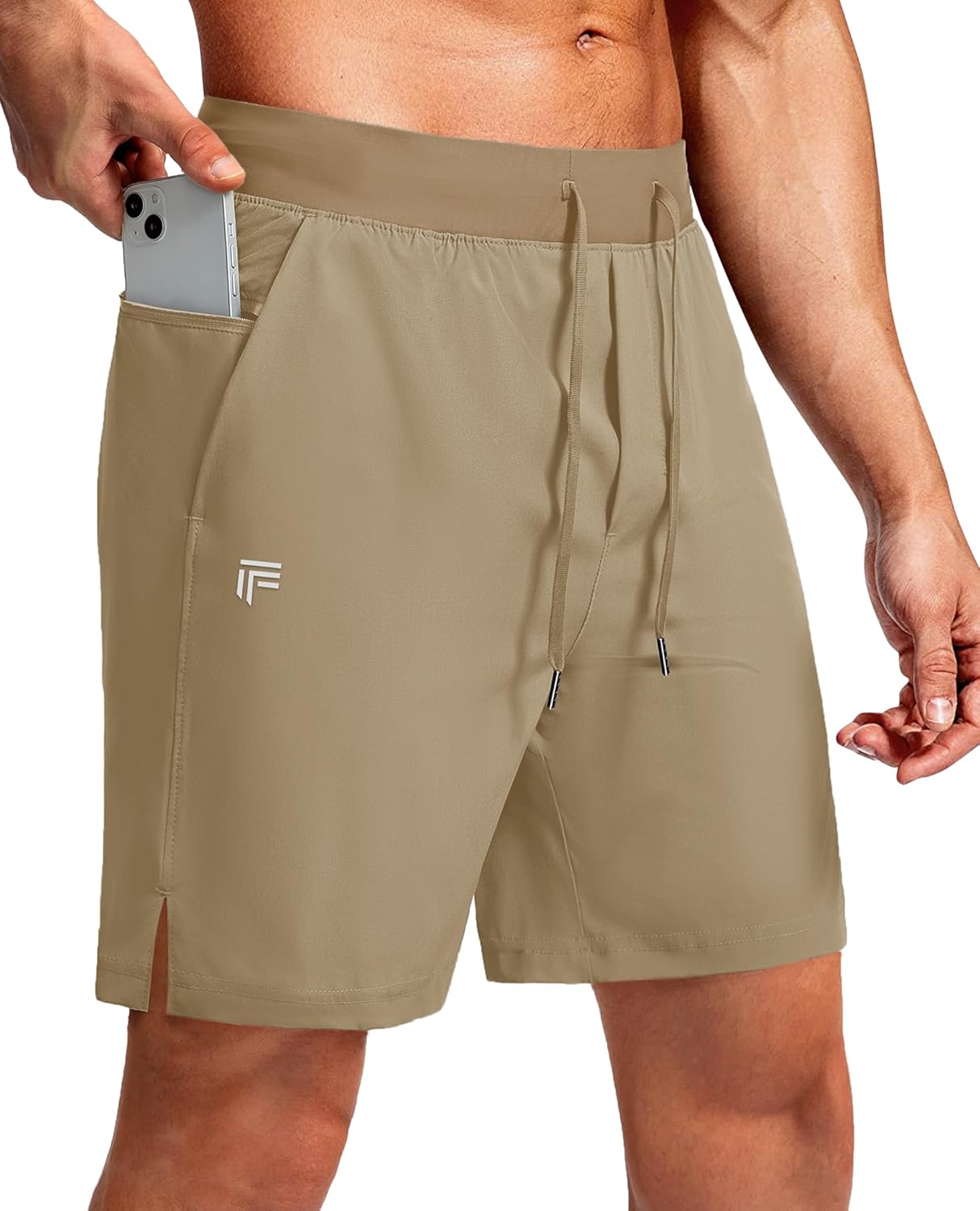 Men's Athletic Running Shorts with Zipper Pocket Quick Dry Gym Workout Basketball Golf