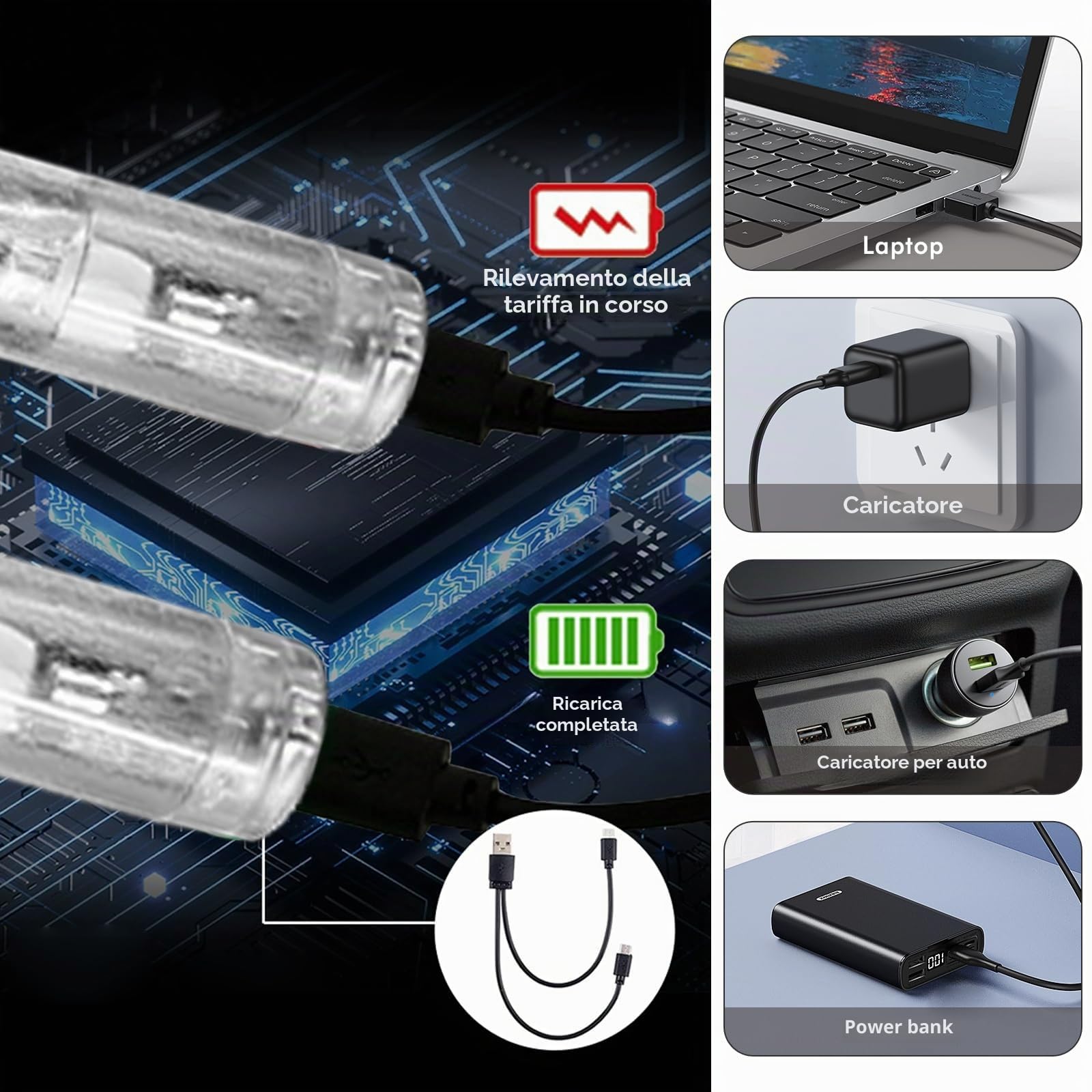 Bacchette per batteria 5A LED luminose ricaricabili, bacchette per batteria con luci fantastiche in materiale polimerico PC per set di batteria, perfette per percussioni e strumenti musicali, 15