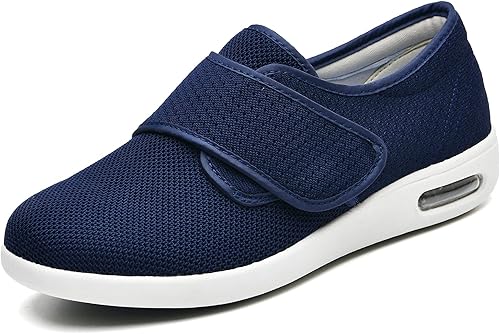 W&LESVAGO Zapatos para diabéticos anchos para mujer, transpirables, ligeros, para caminar, para edema, artritis, pies hinchados