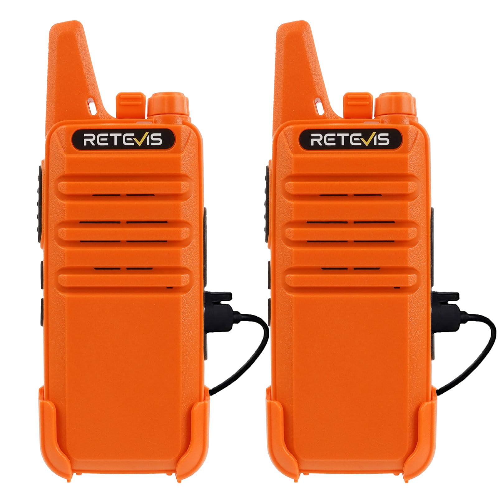 Retevis RT622 Walkie-Talkie Mini Portatile, Walkie Talkie Ricaricabile per Ciclismo, Escursioni (Arancione)