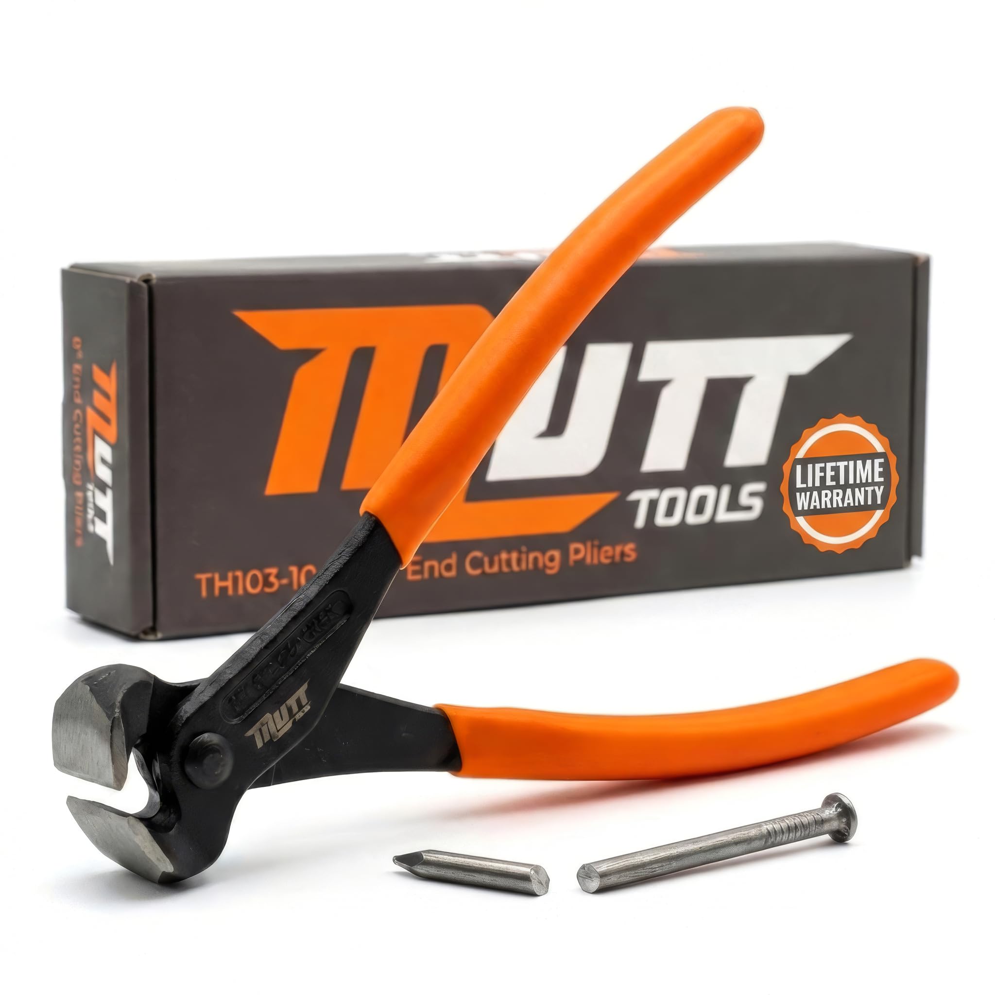 Mutt Tools 8 Inch End Cutting Pliers Heavy Duty – CRV End Nippers Tool – Nail Puller Pliers, Nail Puller Tool