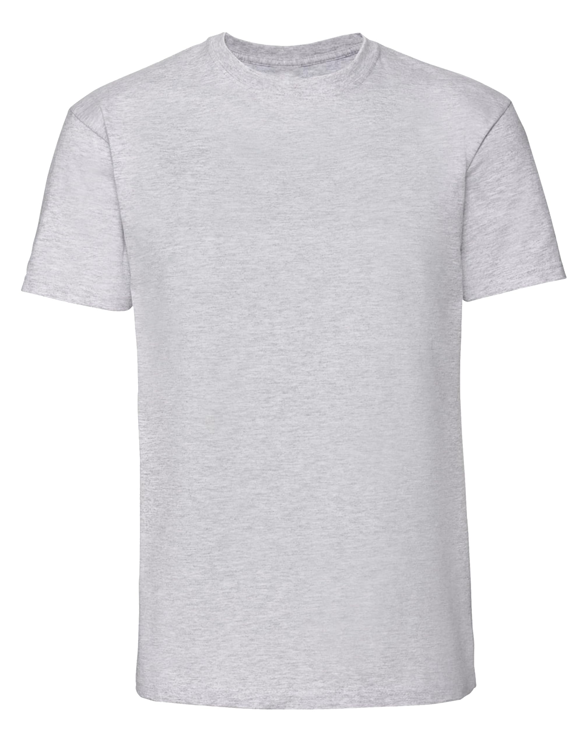 COOZO Men's Classic Blank Ringspun Premium Crew Neck Short Sleeve T-Shirt - Heather Grey - M
