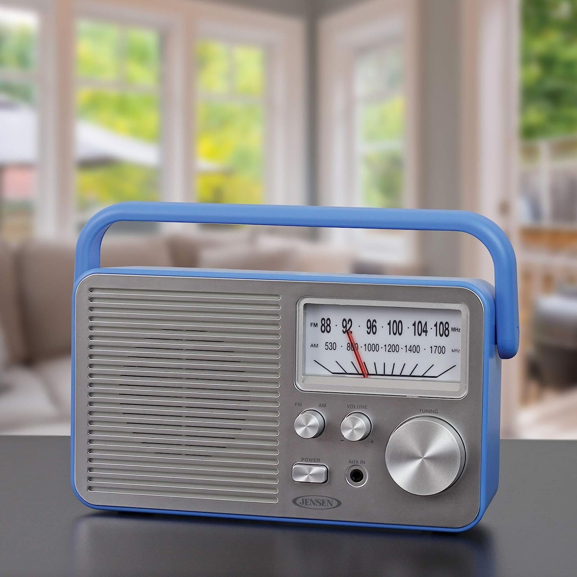 Jensen MR750BL Personal AM/FM Radio Blue (Blue)