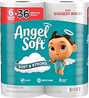 Vista 16 de Angel Soft Papel higiénico, 4 mega rollos = 16 rollos regulares, suave y resistente