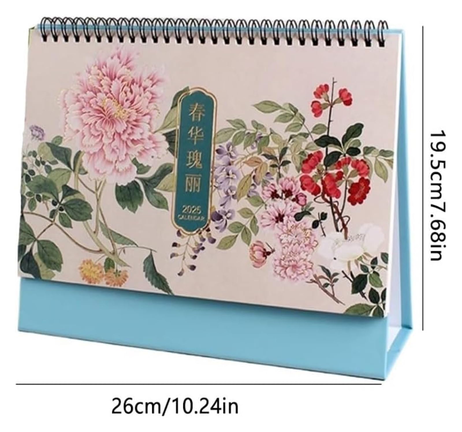 Tischkalender, Tischkalender 2025, Jahr der Schlange, modischer Kunst-Schreibtischkalender im chinesischen Stil, Monatskalender, Planer, Ornament-Kalender