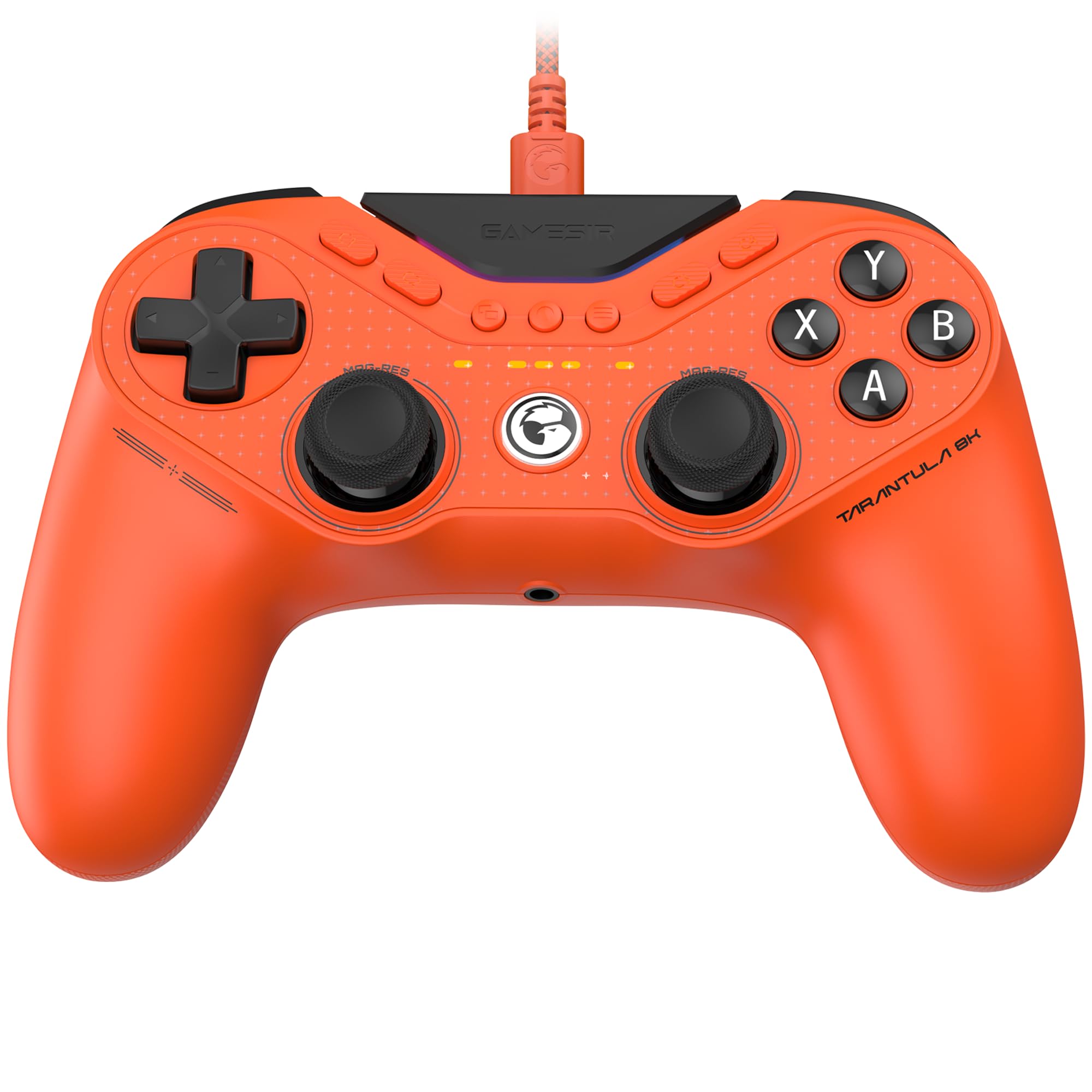 GameSir Tarantula 8K PC Controller Esports Cablato per PC | Polling Rate 8000Hz, risposta 0,25ms, 9 tasti macro remappabili, design 180g, stick TMR Gen-2, gyro, RGB
