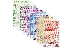 10 Sheets 10 Colors Stick On Letter Stickers for Crafts