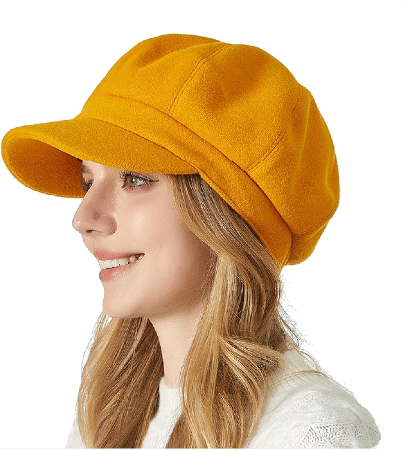 Women Newsboy Cap Ivy Golf Hat Cabbie Visor Beret Hats