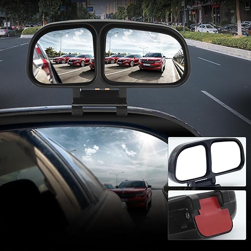 Miniatura 6 de Espejo de punto ciego, espejos retrovisores para automóvil, espejo auxiliar universal para automóvil, vidrio verdadero HD, espejo auxiliar de doble