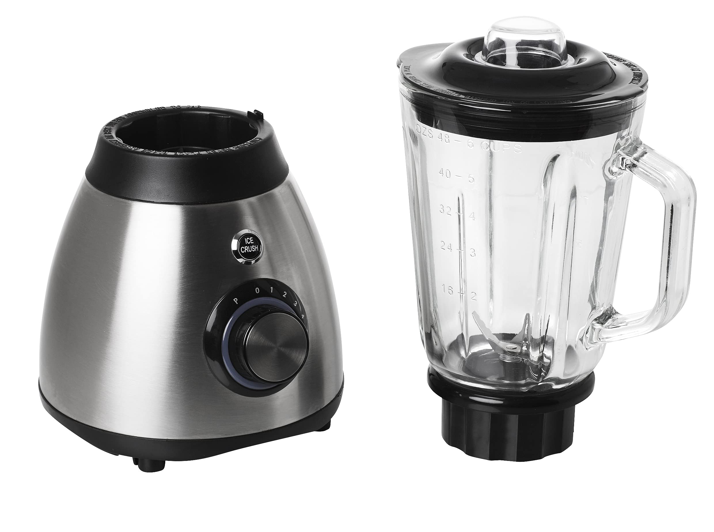 Melchioni Family | Frullatore Elettrico 600W con Caraffa in Vetro da 1,5L e 6 Lame in Acciaio Inossidabile - Versatile, Potente e Facile da Usare