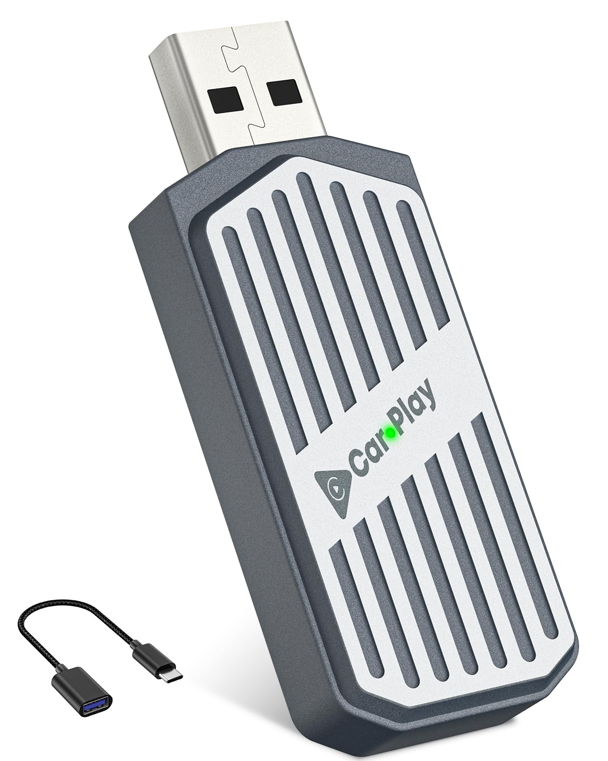 StageSound Mini bezprzewodowy adapter CarPlay & Android od Wired CarPlay na bezprzewodowy, Plug & Play, niskie opóźnienia, stabilne połączenie, złącze USB-A/C, kompatybilny z iPhone i Android