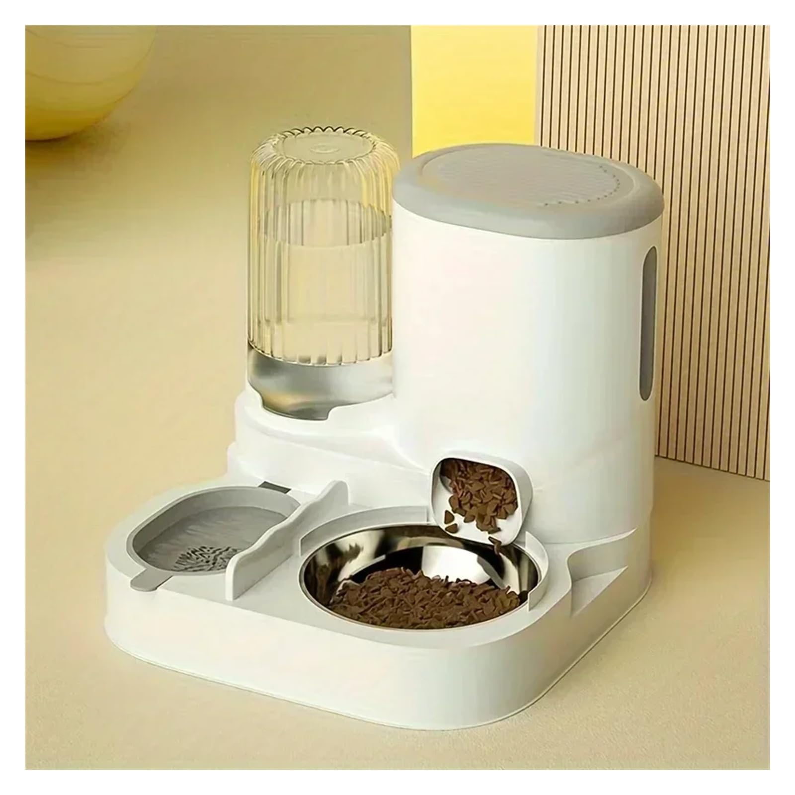 Distributore di cibo for animali domestici, non elettrico(Grey)