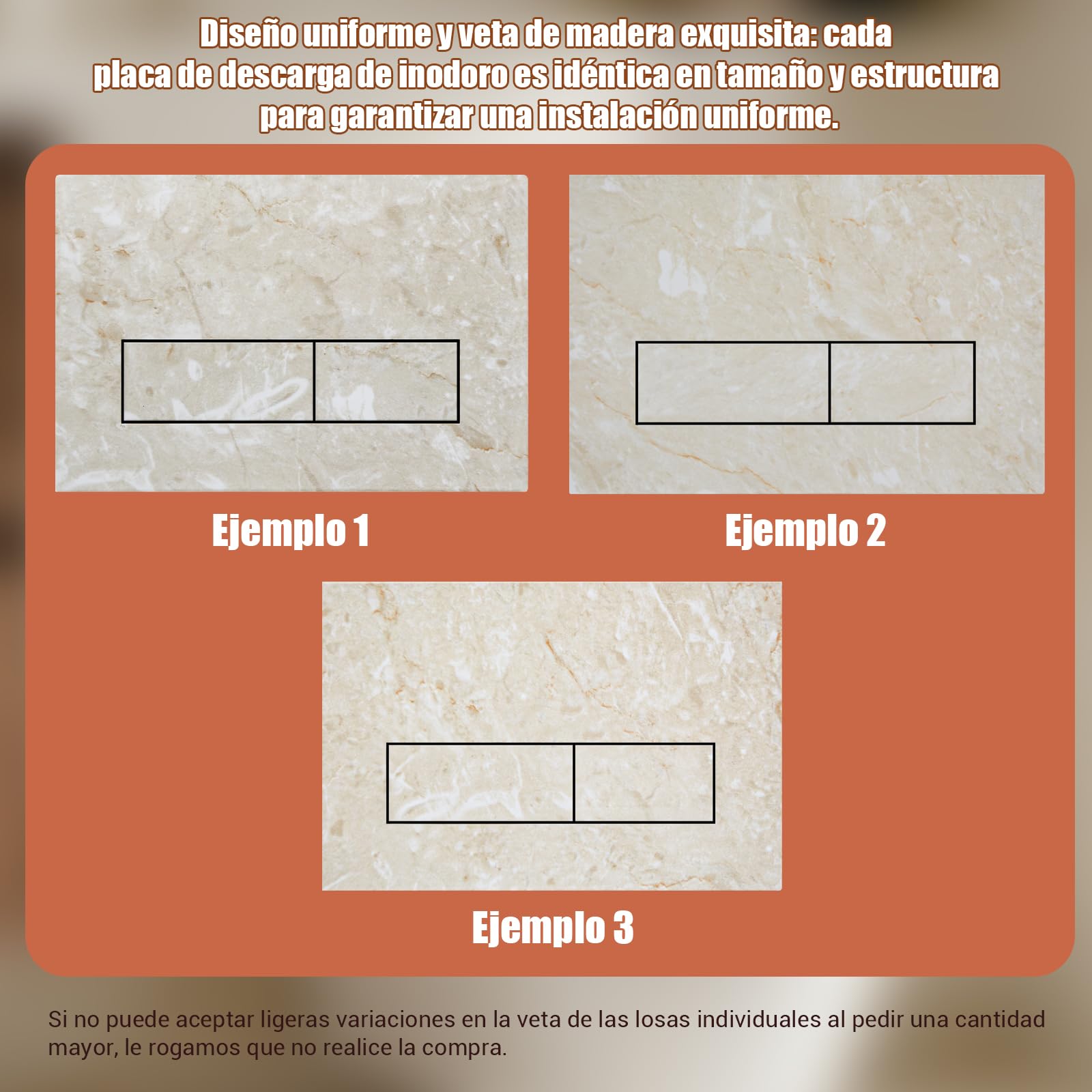 Placa de Descarga WC Compatible con Geberit Duofix Sigma, Delta y Basic, Kit de Recambio con Varillas de Accionamiento y Marco de Montaje para UP300 & UP320, 245 x 164 mm(Beige-Y4)