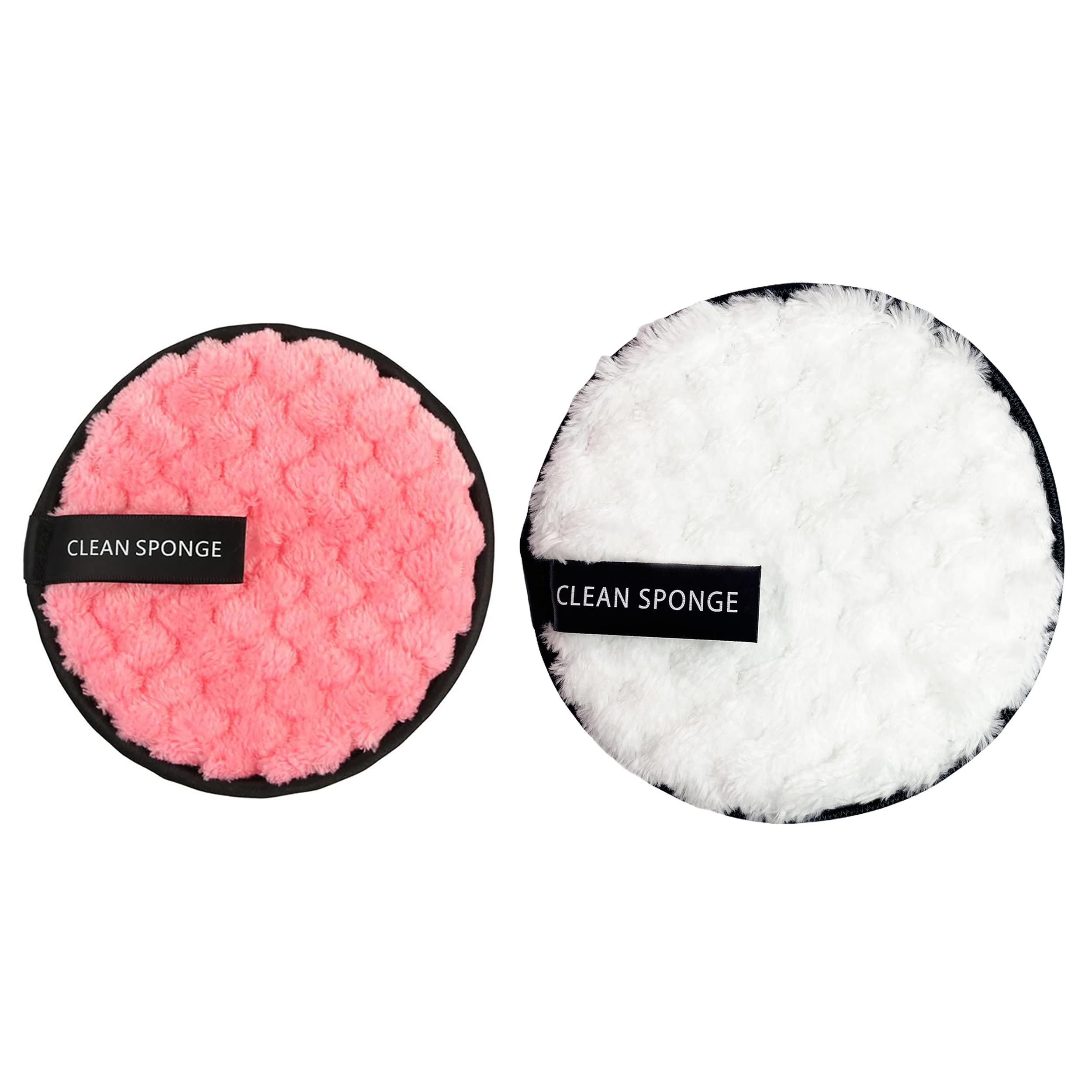 Reusable Round Makeup Remover Face Pads, Cloths, Washable Microfiber Makeup Eraser, Wipes for Heavy Makeup, Masks, Mascara, Eye Shadow, Foundation, 1 Small & 1 Medium Size, Pack Of 2