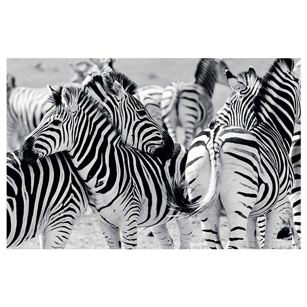 A Herd Of Zebras Japanese Decoration Animals Studio Restaurant Bar Wall Hanging For Room 1111 (Size : 96×144cm)